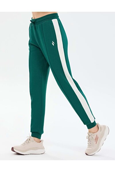 SKECHERS S2610037 W Pantaloni de trening din fleece pentru femei VERDE