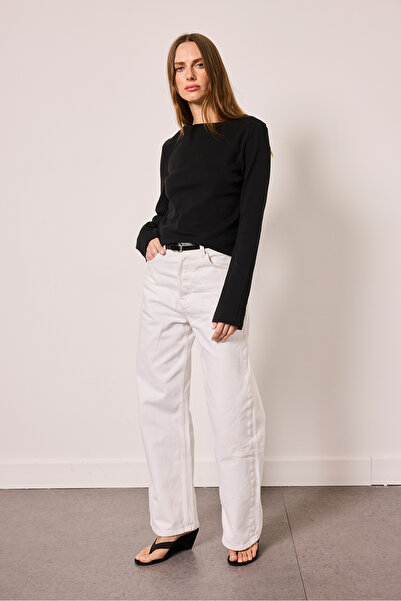 Beyyoglu %100 Cotton Kayık Yaka Tshirt