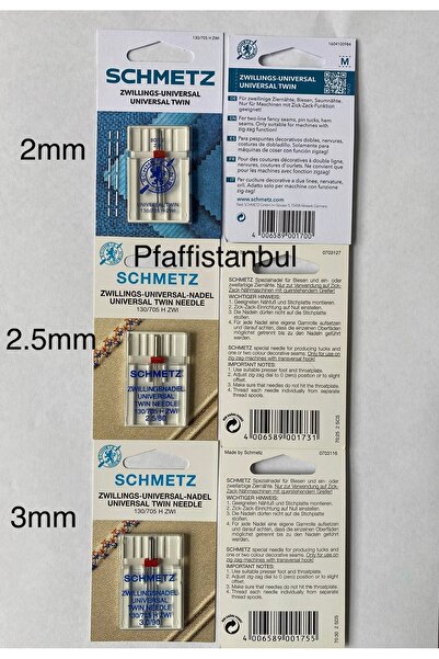 Pfaff Schmetz Çift Iğne Seti 3'lü