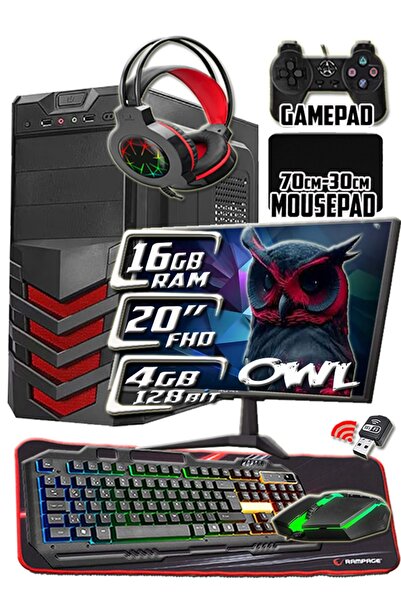 WARBOX Owl Xeon X5650 32gb Ram 256gb SSD R7 240-4gb E.kartı 19" Monitör Gamin...