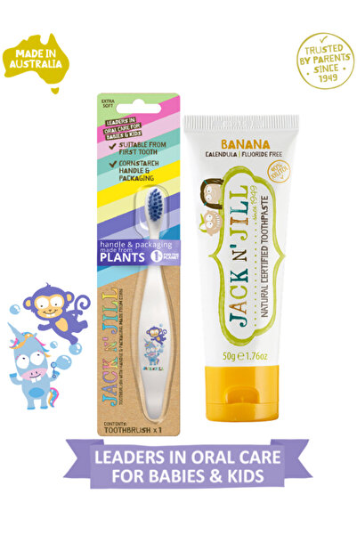 Jack N'Jill Jack N Jill Bebek/Çocuk Diş Fırçalama Seti (Unicorn&Monkey Diş Fı...