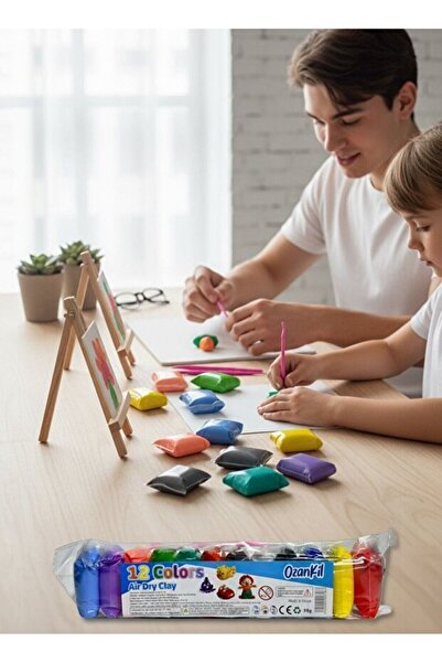 Genel Markalar 12 colors air dry clay ozankil Zıplayan Havayla Kuruyan Yumuşak Kil Kendin Yap Seti