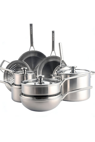 Greenpan طقم طهي من الصلب من ميرتن آند ستورك مكون من 14 قطعة