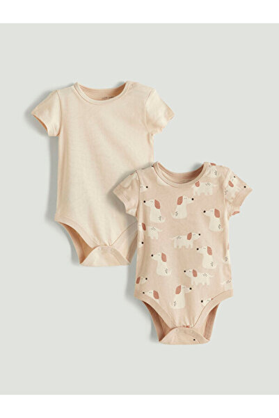 LC Waikiki RMZ GİYİM FARKIYA زيرو روبا ياكا بيبي بوي بودي مع أزرار كبس، قطعتين