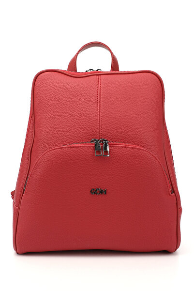 GÖNDERİ(R) حقيبة ظهر نسائية كبيرة الحجم باللون الأحمر B6820