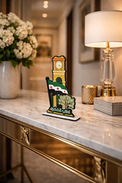 LAZORİAE Suriye’nin tüm illerini gösteren küçük boy ahşap figür 15x19