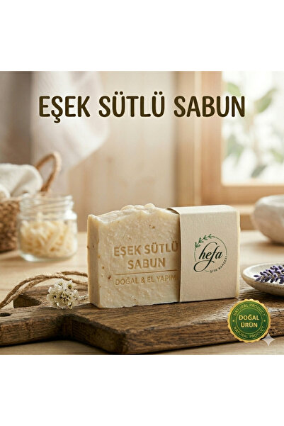 Hefa şifa bahçesi Meşe Külünden Kostiksiz Doğal Eşek Sütlü Sabun 1 Adet