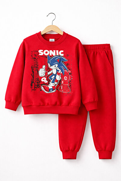 Bulut Anne ve Çocuk Tracksuit Set Inside It Is Fleece-Lined Cotton Set Unisex