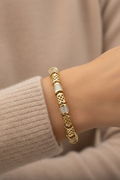 XUPING JEWELRY Stil Incisi/Xupıng Jewelry 14 Ayar Altın Kaplama Paradıse Taşl...