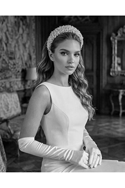 Lily and Bride تاج زفاف مطرز باللؤلؤ والكريستال، إكسسوار شعر للزفاف، تاج العروس