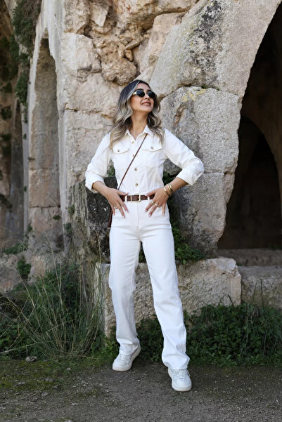 bytugcekaya Krem Cep Detay Tulum