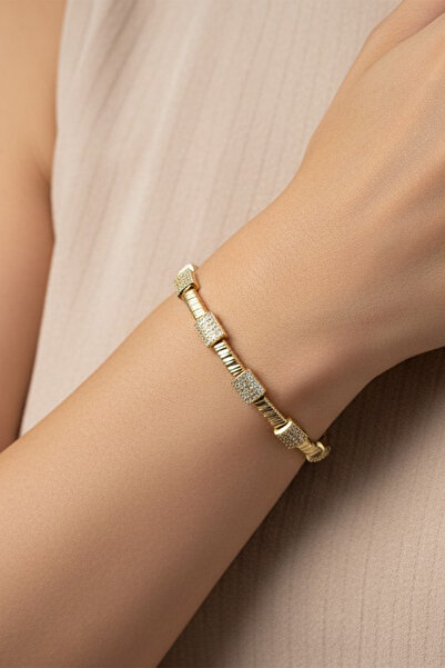 XUPING JEWELRY Stil Incisi/Xupıng Jewelry 14 Ayar Altın Kaplama Seramor Zirko...