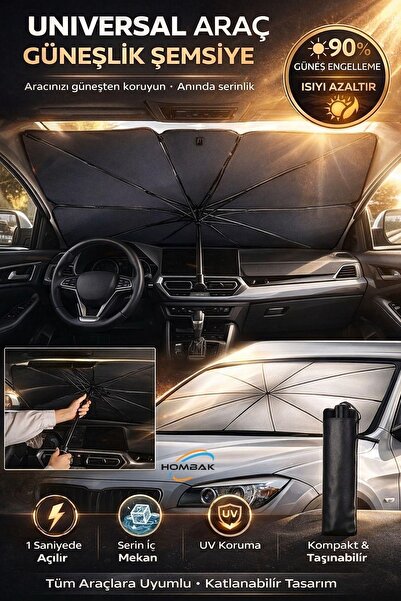Universal حاجب من الشمس للزجاج الأمامي للسيارة، حاجب من الشمس قابل للطي على ش...