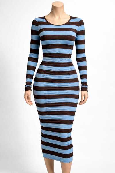 Nu Rochie cu dungi orizontale