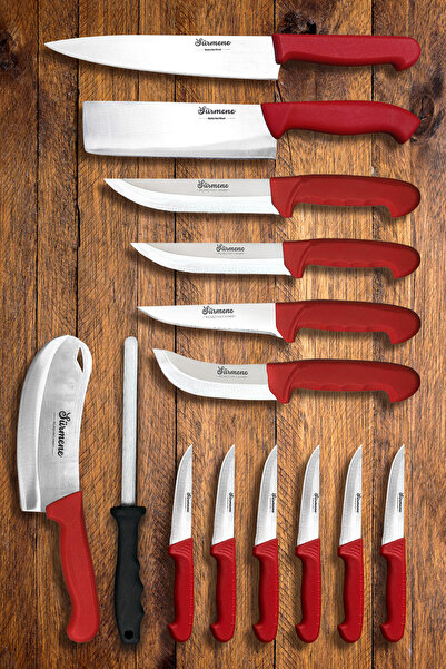 Sürmene Bıçakçı Hacı Ahmet 14 Parça Sürmene Çok Çeşitli Günlük Kullanım Et Ek...