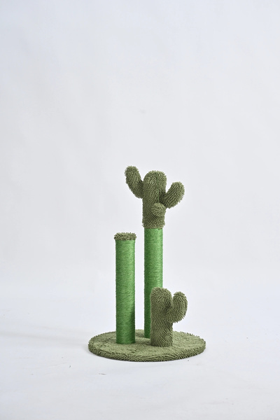 Generic Brand Cat Scratching Post with Cactus Design