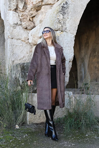 bytugcekaya Palton de blană maro mărime standard