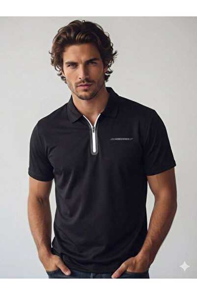 Jack & Jones J&J JCOFUSION Pique polo ovratnik muška premium majica crna