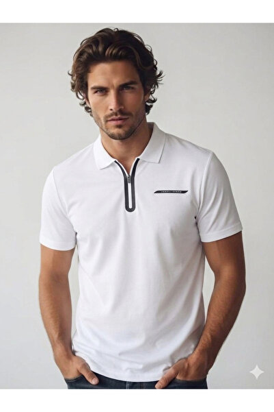 Jack & Jones Jack&jones 12273127 Ανδρικό Premium T-shirt με Γιακά - Λευκό