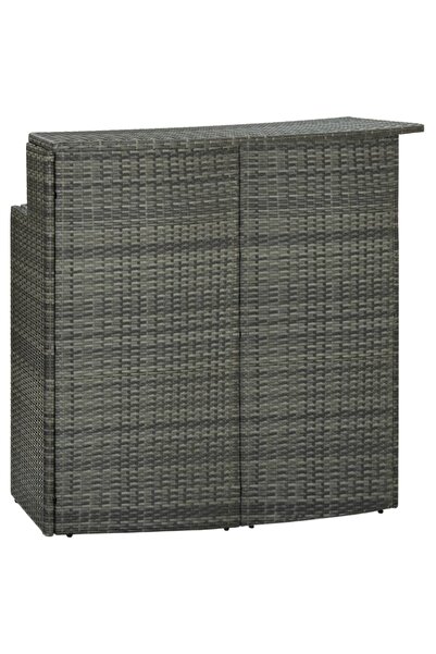 Concept Masă de bar de grădină, gri, 120x55x110 cm, poliratan