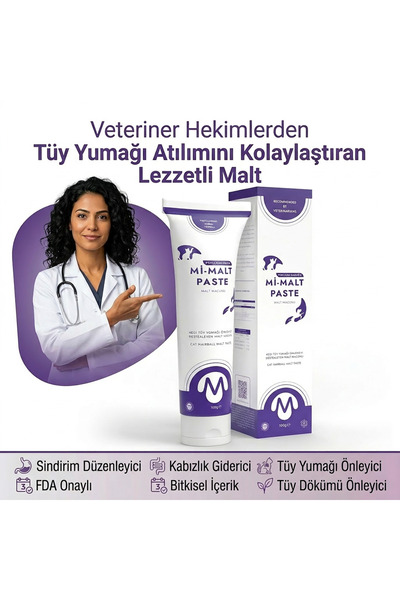 Miniklisi Kedi Tüy Yumağı Önleyici Malt Macunu 100 gr Mi-Malt Paste