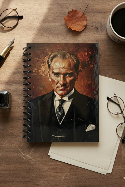 Be Online دفتر ملاحظات بغلاف صلب من سلسلة أتاتورك الخاصة مقاس A5 - 150 صفحة ب...