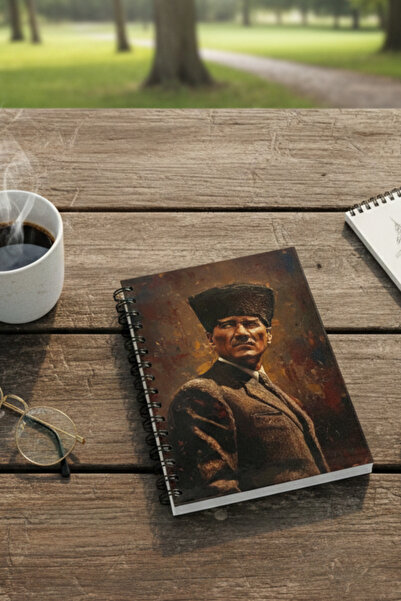 Be Online دفتر ملاحظات بغلاف صلب من سلسلة أتاتورك الخاصة مقاس A5 - 150 صفحة م...