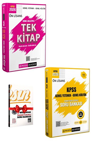 Pegem Akademi Yayıncılık 2026 Pegem Ön Lisans Konu Anlatım+Pegem Ön Lisans So...