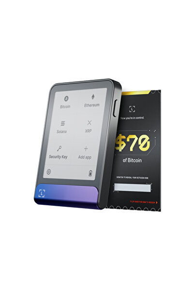 Ledger Flex Neptün Mavisi Kripto Donanım Cüzdanı ve Recovery Key + 70$ Değeri...