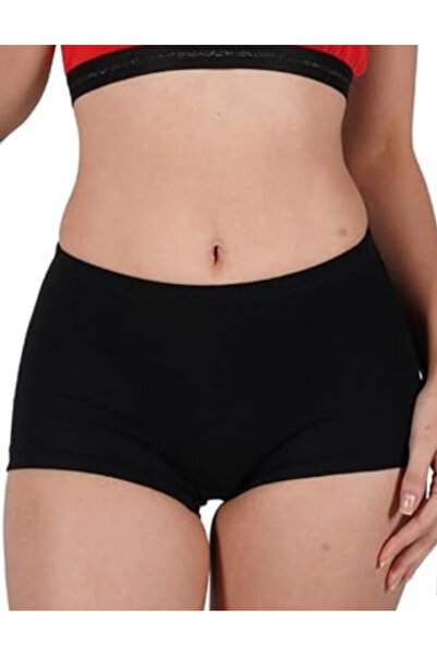 OrganicKid Basic Kadın Siyah Boxer 2'li Set