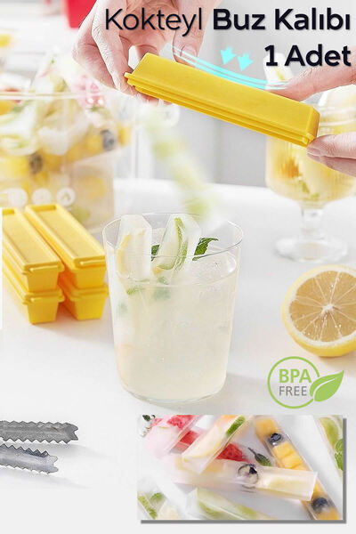 ARVALE Kokteyl Sunumlarına Özel Meyveli Plastik Buz Kalıbı – 1 Adet