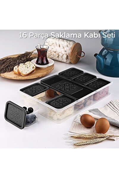 ARVALE 16 Parça Piknik Saklama Kahvaltı Seti - Çok Amaçlı Gıda Saklama Kabı -...