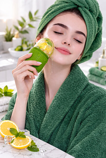 ARVALE Buz Küpü Yüz, Gözler ve Boyun Masajı Cilt Bakımı, Göz Torbalarını Gide...