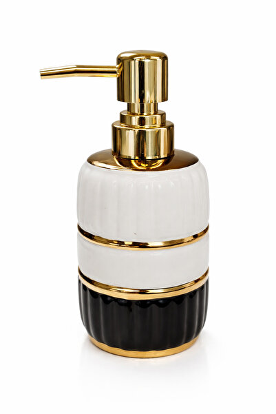 ARVALE Dozator de săpun lichid LINEA din porțelan cu detalii aurii |   Elegan...