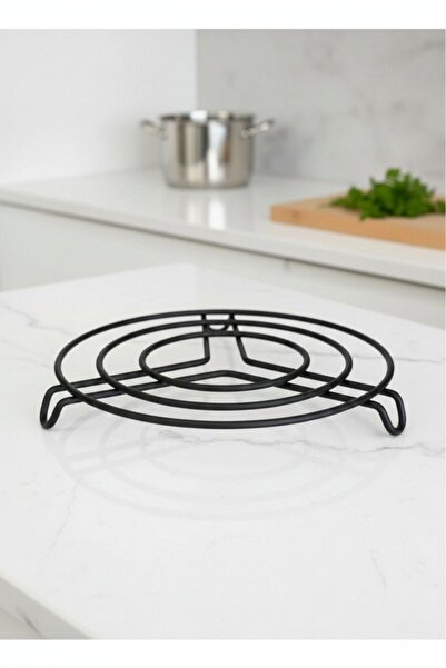 ARVALE حامل أطباق معدني أسود للزينة - حامل تقديم وعرض -