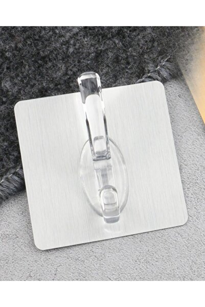 ARVALE Gümüş Güçlü Yapışkanlı Askı – Kolay Montaj, Vidalama Gerektirmez - 3 Adet