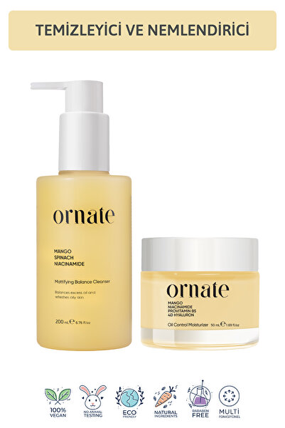 ORNATE Yağlı ve Karma Ciltler için Günlük Temizleyici ve Yağlı Görünümü Azalt...