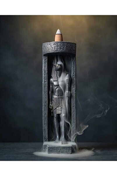 Dodemert Home Antik Mısır Abutiu Gri Dekoratif Mumluk & Tütsülük