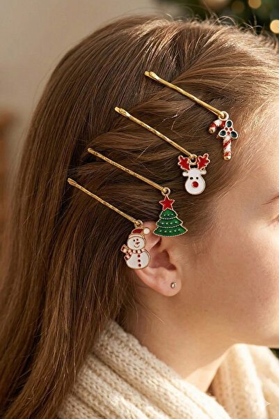 PETEK AKSESUAR 4 штук набір дротяних затискачів з новорічною тематикою