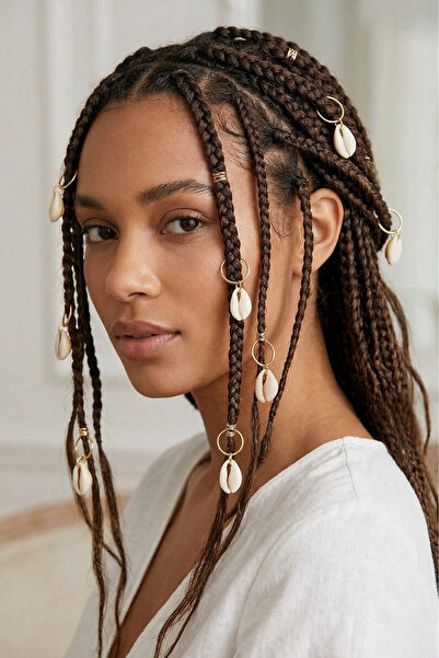 PETEK AKSESUAR Σετ σκουλαρίκια μαλλιών Sea Shell 8 τεμαχίων