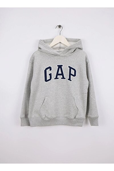 GAP V-BAS HERITAGE PO Çocuk Gri Sweatshirt 609296-000