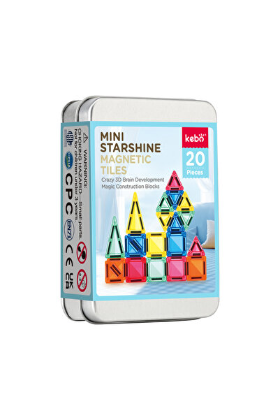 Kebo Set Magnetic pentru Copii, 20 Piese, +3 Ani, Ideal pentru Călătorii și R...