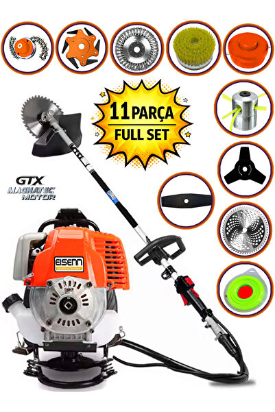 EISEnn Germany GX-11 MAXTORQ Sırt Tipi Benzinli Ot Çalı Çim Biçme Tırpanı+ Ta...