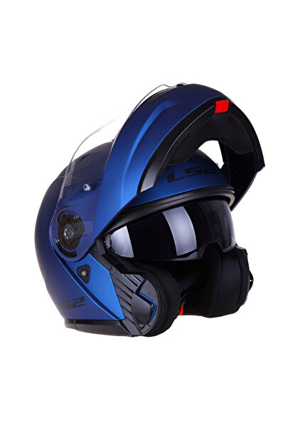 LS2 STROBE 2 MAT NAVY MAVİ ÇENE AÇILIR KASK