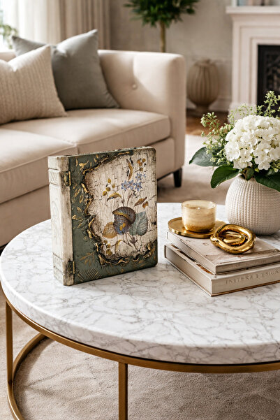 IremTasarimAtolyesi EV DEKORASYON AKSESUAR AHŞAP KİTAP KUTU DÜZENLEYİCİ