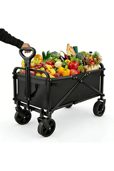 inabyte عربة تخييم قابلة للطي باللون الأسود، عربة تخييم قابلة للطي، عربة كبير...