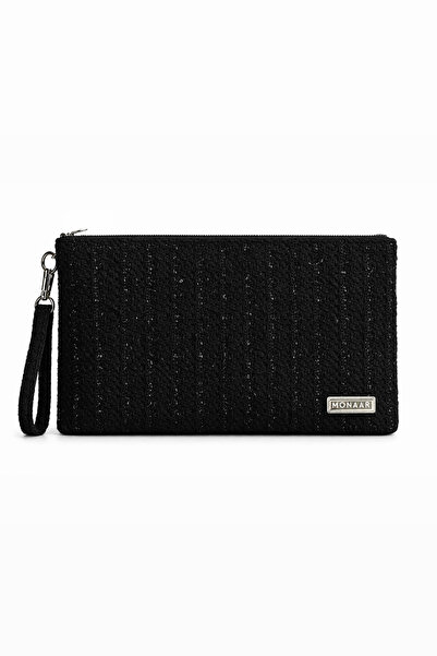 MONAAR Simli Parıltılı Tüvit Clutch Portföy Çanta Tablet Uyumlu