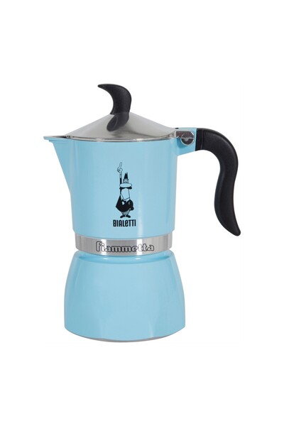 Bialetti Fiammetta Moka Pot 3 Cup Açık Mavi