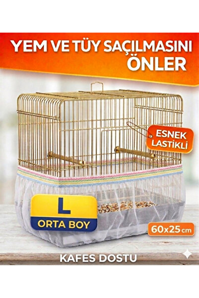 gökkuşağı store Kuş Kafesi Tülü - L Orta Boy - 50x30 cm Esnek 1 adet