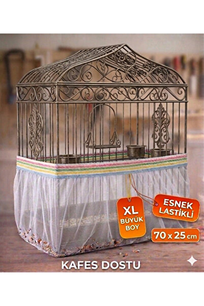 emrebilisim Kafes Dostu XL Büyük Boy Kuş Kafesi Tülü - 70x25 cm 1 adet
